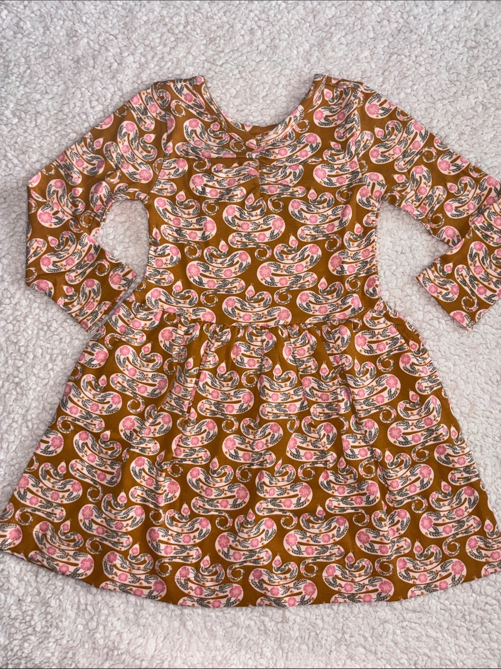 Kate Quinn Floral Paisley Snake Long-Sleeve Dress 3T NWT - Picture 2 of 5